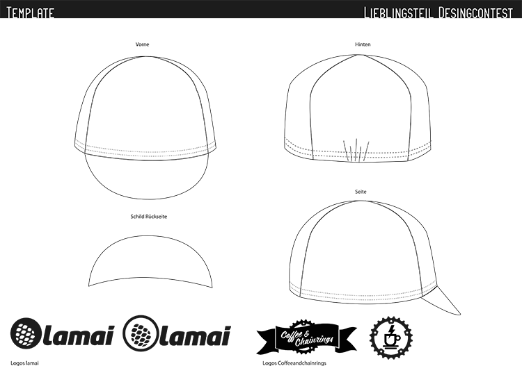 Kreiere dein #Lieblingsteil 2016 mit Hilfe des Lamai Cycling Cap Designtemplates.
