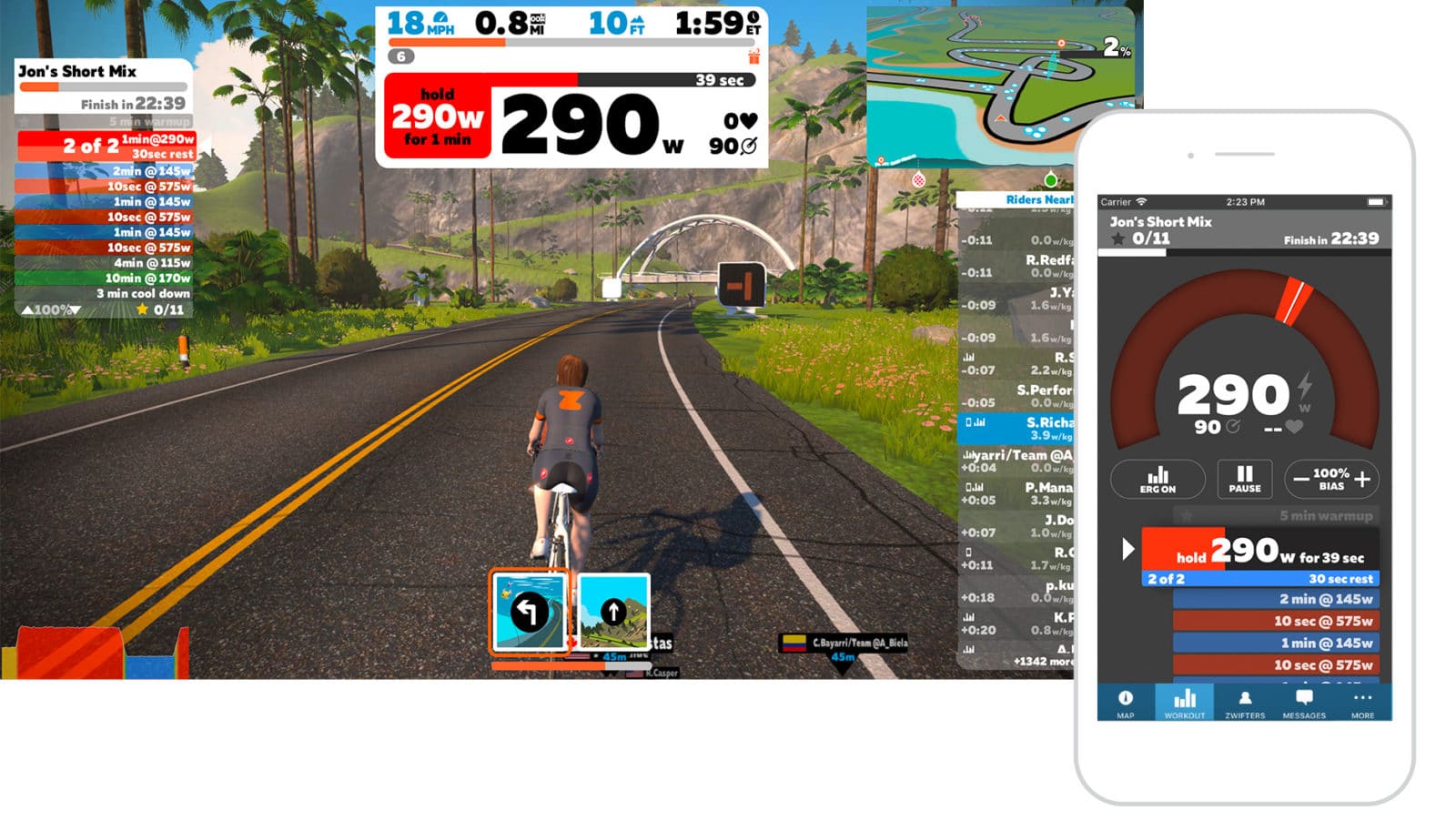 Neuer Zwift Companion mit tollen Features Coffee & Chainrings Das Original seit 2013